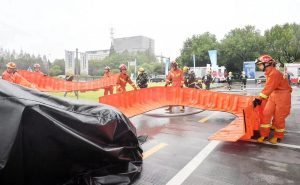 L-Shaped Flood Barriers Installation