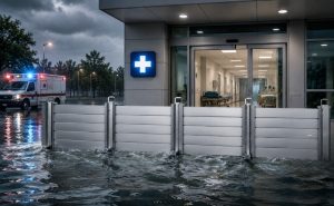 Why Hospitals Need Flood Barriers for Emergency Preparedness 1 Flood Barrier Installed at Hospital Entrance